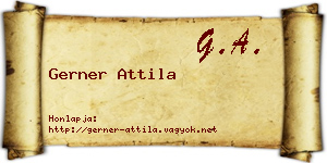 Gerner Attila névjegykártya